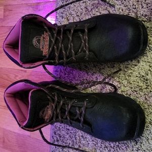 Brahma boots women's size 7. Black with pink trim